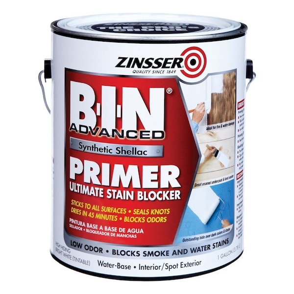 Krud Kutter Zinsser BIN Advanced White ShellacBased Primer 1 gal 270976 Zoro
